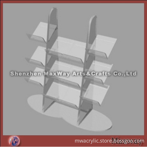 Vertical clear 3-tier acrylic goggle/swimming glass display stand for exhibition